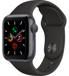Смарт-годинник Apple Watch Series 5 GPS, 40mm Space Grey Aluminium Case with Black Sport Band (MWV82GK/A)
