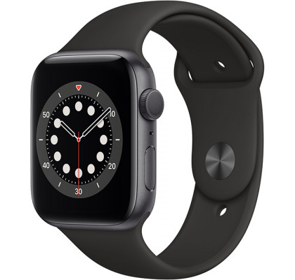Смарт-часы Apple Watch Series 6 GPS 44mm Space Grey Alum Case with Black Sport Band (M00H3UL/A)