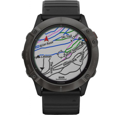 Смарт-часы Garmin Fenix 6X Pro Solar Titanium Carbon Gray DLC (010-02157-21)