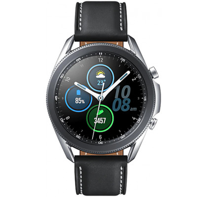 Смарт-часы Samsung Galaxy Watch 3 (SM-R840) кожа Stainless steel Silver 45mm