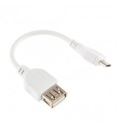 Кабель OTG (USB/micro USB)  White
